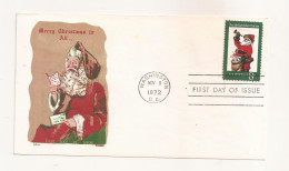 P7 Envelope FDC-USA - Merry Christmas To All - First Day Of Issue ,uncirculated 1972 - Sonstige & Ohne Zuordnung