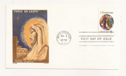 P7 Envelope FDC-USA - Christmas, Peace On Earth - First Day Of Issue ,uncirculated 1972 - Altri & Non Classificati