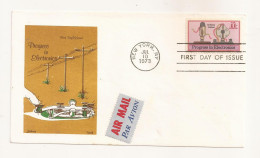 P7 Envelope FDC-USA - Progress In Electronics - First Day Of Issue ,uncirculated 1973 - Autres & Non Classés