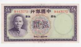 Cina - 5 Yuan 1937 - Chine