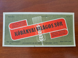 Beer Label Hungary, Kőbánya - Kőbányai Világos Sör - Birra
