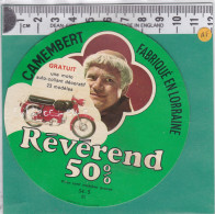 C891 FROMAGE CAMEMBERT REVEREND MOTO LORRAINE NANCY MEURTHE ET MOSELLE MOINE - Formaggio