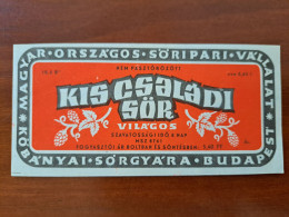 Beer Label Hungary, Kőbánya - Kis Családi Sör - Birra
