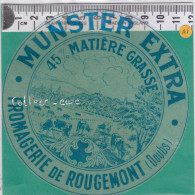 C893 FROMAGE MUNSTER ROUGEMONT DOUBS - Formaggio