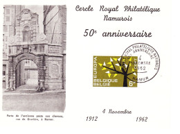 Cercle Royal Philatelique Namurois - 50eme Anniversaire - 4 Novembre 1962 - Namur