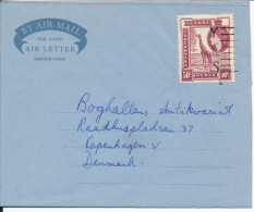 Kenya - Uganda - Tanganyika Aerogramme Sent To Denmark Nairobi 17-12-1956 - Kenya, Uganda & Tanganyika