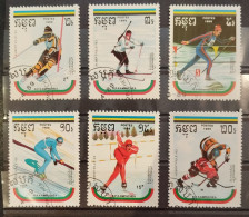 Kampuchea - Olympia Olimpiques Olympic Games -  Albertville '92 - 6 Stamps - Used - Invierno 1992: Albertville