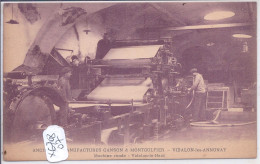 VIDALON-LES-ANNONAY- ANCIENNES MANUFACTURES CANSON & MONTGOLFIER- MACHINE RONDE- - Annonay