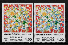 Année 1981 : Y. & T. N° 2169 ** Bleu Très Atténué Sur Le Timbre De Gauche Par Rapport à Celui De Droite - Unused Stamps