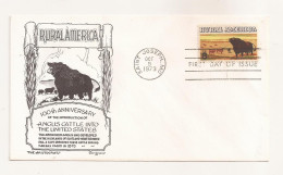 P7 Envelope FDC-USA - Rural America, Angus Cattle - First Day Of Issue ,uncirculated 1973 - Otros & Sin Clasificación