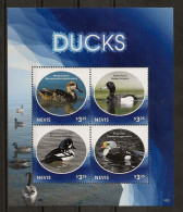 NEVIS - OISEAUX - CANARDS - N° 2482 A 2485 ET BF 349 ET 355E - NEUF** MNH - Ducks