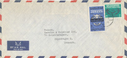 Jordan Air Mail Cover Sent To Denmark 1965 ?? - Jordanien