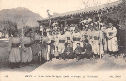 CPA ALGERIE / ORAN / CAMP SAINT PHILIPPE / APRES LA SOUPE / LE REFECTOIRE - Oran