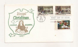 P7 Envelope FDC-USA - Blessed Christmas  - First Day Of Issue ,uncirculated 1976 - Otros & Sin Clasificación