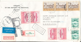 Hungary Registered Cover Sent Air Mail To Denmark 30-10-1990 Topic Stamps (sent From The Embassy Of Indonesia Budapest) - Lettres & Documents