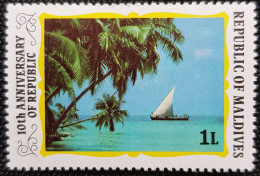 Maldives 1978 The 10th Anniversary Of Republic   Stampworld N° 795 - Maldive (1965-...)