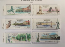 Russie 2003 Yvert N° 6720-6725 MNH ** - Nuevos