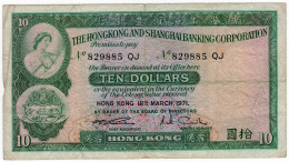 Cina - Hong Kong - 10 Dollars 1971 - Cina