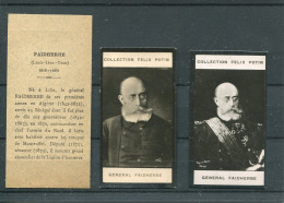 Lot De 2 Images Photos Felix Potin Général FAIDHERBE   Avec Biographie - Alben & Sammlungen