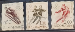 JUGOSLAVIJA JUGOSLAWIEN JUGOSLAVIA - Olympia Olimpiques Olympic Games - Grenoble '68 - 3 Stamps - Used - Winter 1968: Grenoble