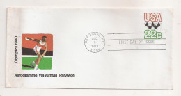 P7 Envelope FDC-USA - Olympics 1980 - First Day Of Issue ,uncirculated 1979 - Altri & Non Classificati