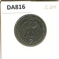 2 DM 1969 D K. ADENAUER WEST & UNIFIED GERMANY Coin #DA816.U.A - 2 Marcos
