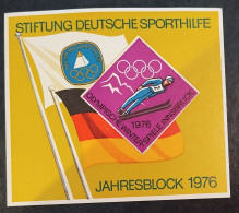 Germany BRD - Olympia Olimpiques Olympic Games - Innsbruck '76 - Sporthilfe Jahresblock 1976 - Vignette - Hiver 1976: Innsbruck