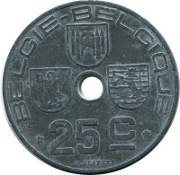 25 CENTIMES 1945 Französisch Text BELGIEN BELGIUM Münze #BA421.D.A - 25 Cents