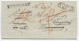 Heilbronn 1839 Nach Weinsberg, Weiterleitung Nach Künzelsau, Ohne Textinhalt - Covers & Documents