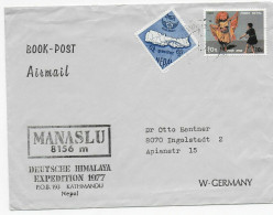 Book Post Air Mail: Deutsche Himalaya Expedition 1977, Kathmandu Nach Ingolstadt - Népal