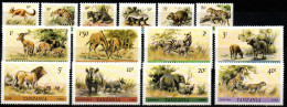 Tansania 1980 - Mi.Nr. 161 - 174- Postfrisch MNH - Tiere Animals - Tanzania (1964-...)