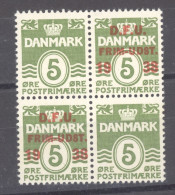 Danemark    :  Yv  267Aa  **    Bloc De 4 - Neufs