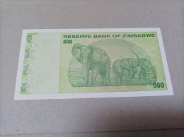 Billete Zimbabwe, 500 Dólares, Año 2009, Serie AA, Nº Bajisimo, UNC - Zimbabwe