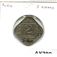 2 ANNAS 1920 INDIEN INDIA - BRITISH Münze #AX780.D.A - Inde