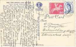 Suisse / UK Mixed Franked Pcard 3cot1964 To Suisse - Poststempel