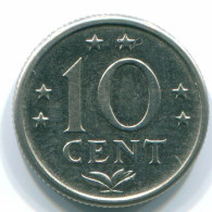 10 CENTS 1974 NIEDERLÄNDISCHE ANTILLEN Nickel Koloniale Münze #S13529.D.A - Antille Olandesi
