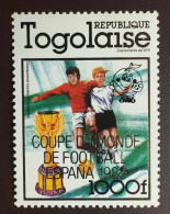 Togo 1982 World Cup Gold Overprint MNH - Togo (1960-...)