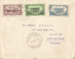 MARTINIQUE - 2 FR.  75 CENT. FRANKING ON COVER FROM FORT DE FRANCE TO TRINIDAD - BATA SHOES - 1938 - Storia Postale