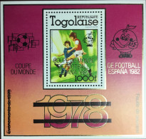 Togo 1982 World Cup Gold Overprint Minisheet MNH - Togo (1960-...)