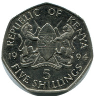 5 SHILLINGS 1994 KENYA Moneda #AZ207.E.A - Kenia