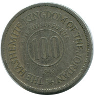 100 FILS 1949 JORDANIA JORDAN Moneda Abdullah I #AH754.E.A - Jordanie