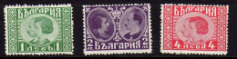 Bulgarie - 1930 - Mariage Du Roi Boris - Neufs* - MLH - 4 Valeurs - Neufs