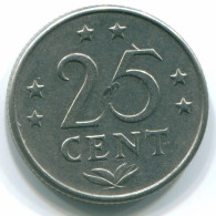 25 CENTS 1970 NETHERLANDS ANTILLES Nickel Colonial Coin #S11456.U.A - Antille Olandesi