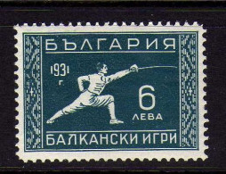 Bulgarie - 1931 -  Jeux Balkaniques - 6 L. Escrime - Neufs* - MLH - Neufs