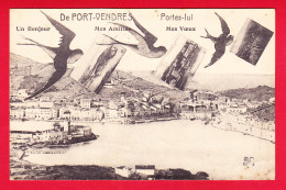 F-66-Port Vendres-12P45  De PORT VENDRES, Portez Lui Un Bonjour, Mes Amitiés, Mes Voeux, Multivues, Cpa BE - Port Vendres