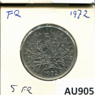 5 FRANCS 1972 FRANKREICH FRANCE Französisch Münze #AU905.D.A - 5 Francs