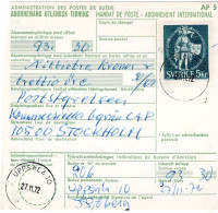 76613 - Schweden - 1972 - 5Kr Herold EF A Postanw UPPSALA -> Stockholm - Lettres & Documents