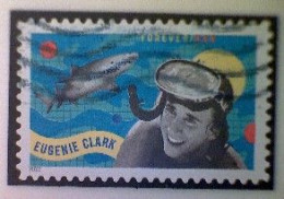 United States, Scott #5693, Used(o), 2022, Eugenie Clark, Forever (58¢), Multicolored - Usati