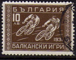Bulgarie - 1933 -  Jeux Balkaniques -  10 L. Cyclisme - Oblitere - Gebruikt