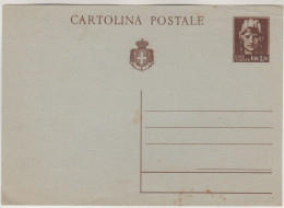 Regno D'Italia, Luogotenenza. Cartolina Intero Postale Da Lire 1,20 Non Viaggiata 1945 - Poststempel